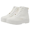 KEDS Womens The Platform Mid Lug Boots Size 7.5 M EU 38 White Canvas NIB
