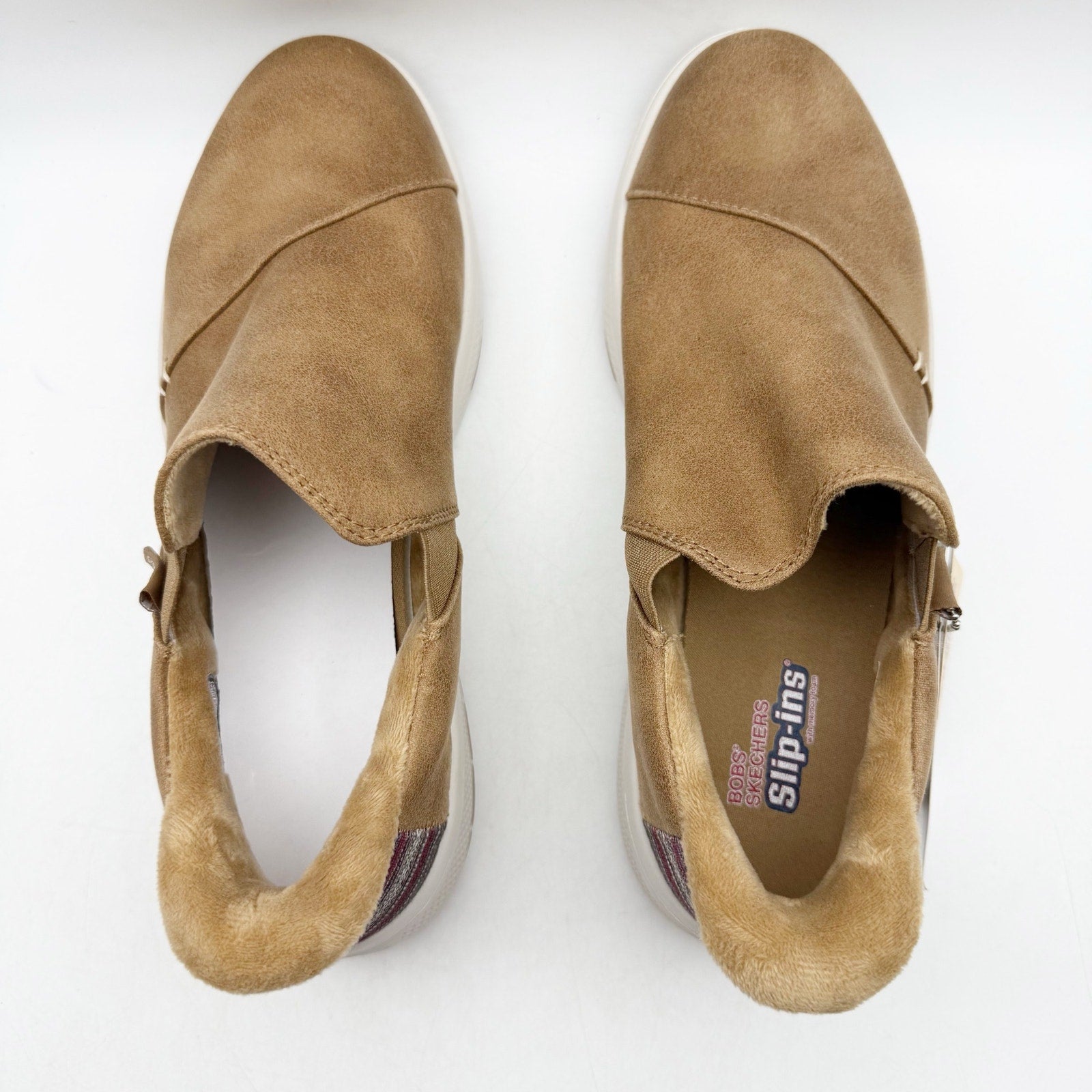 Skechers BOBS Womens Slip-Ins Skipper Wave Stay Snug Shoes US 9.5 Brown NWT