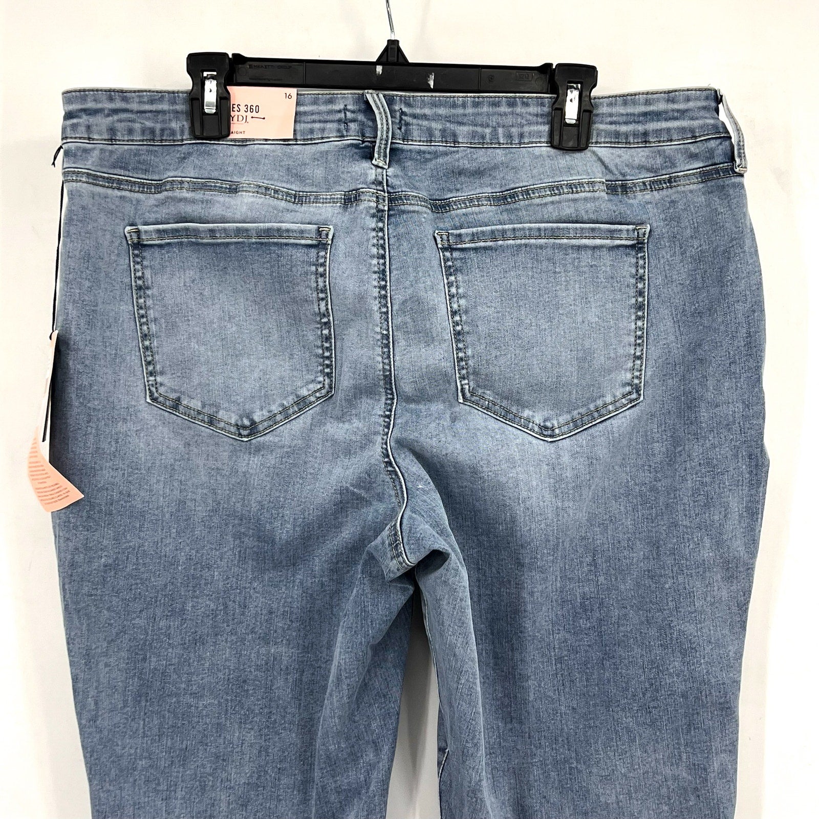 NYDJ Curves 360 Womens Slim Straight Crop Jeans Size 16 Charmed Light Blue NWT