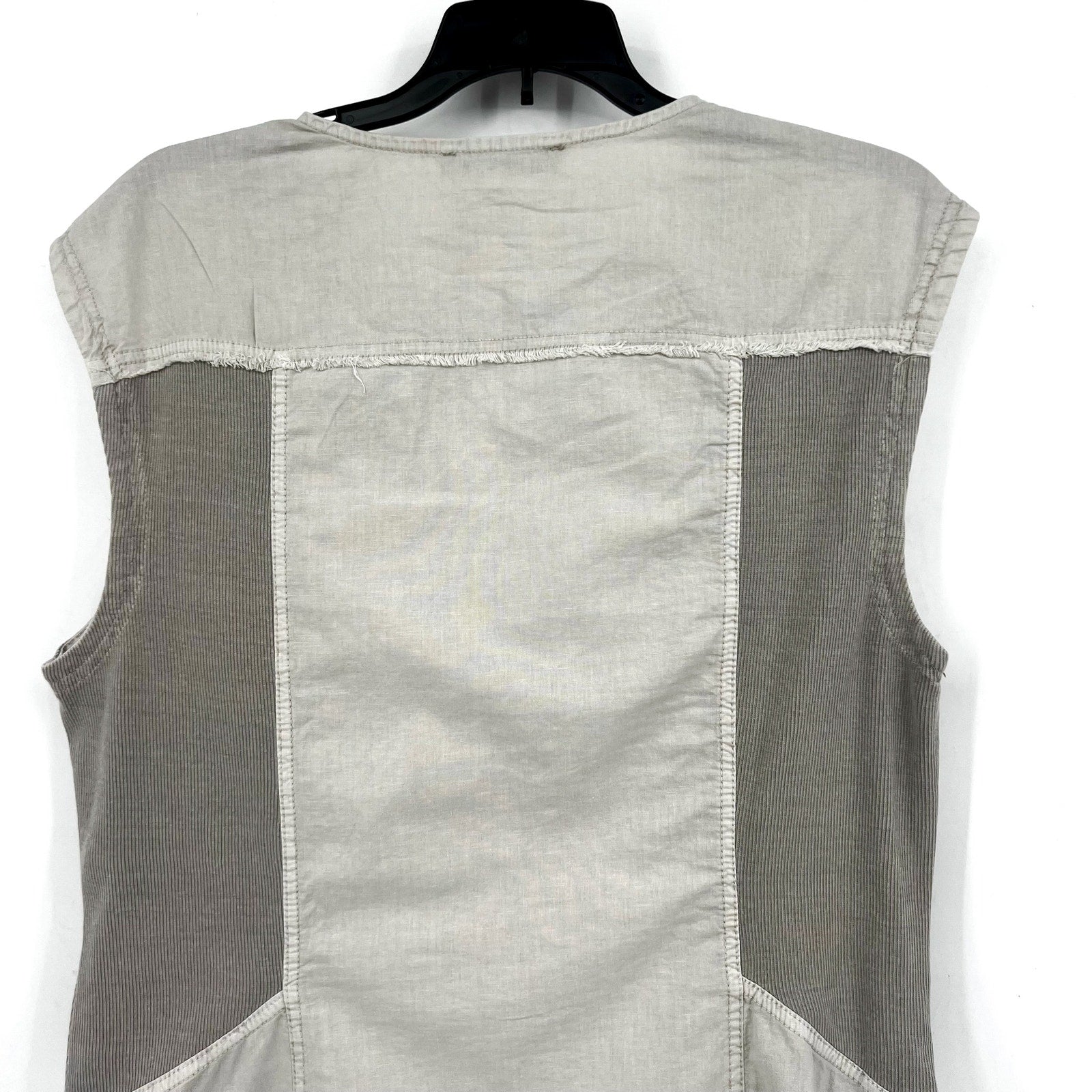 XCVI WEARABLES Austen Linen Mini Shirt Dress Large Grey Pigment Cotton Linen NWT