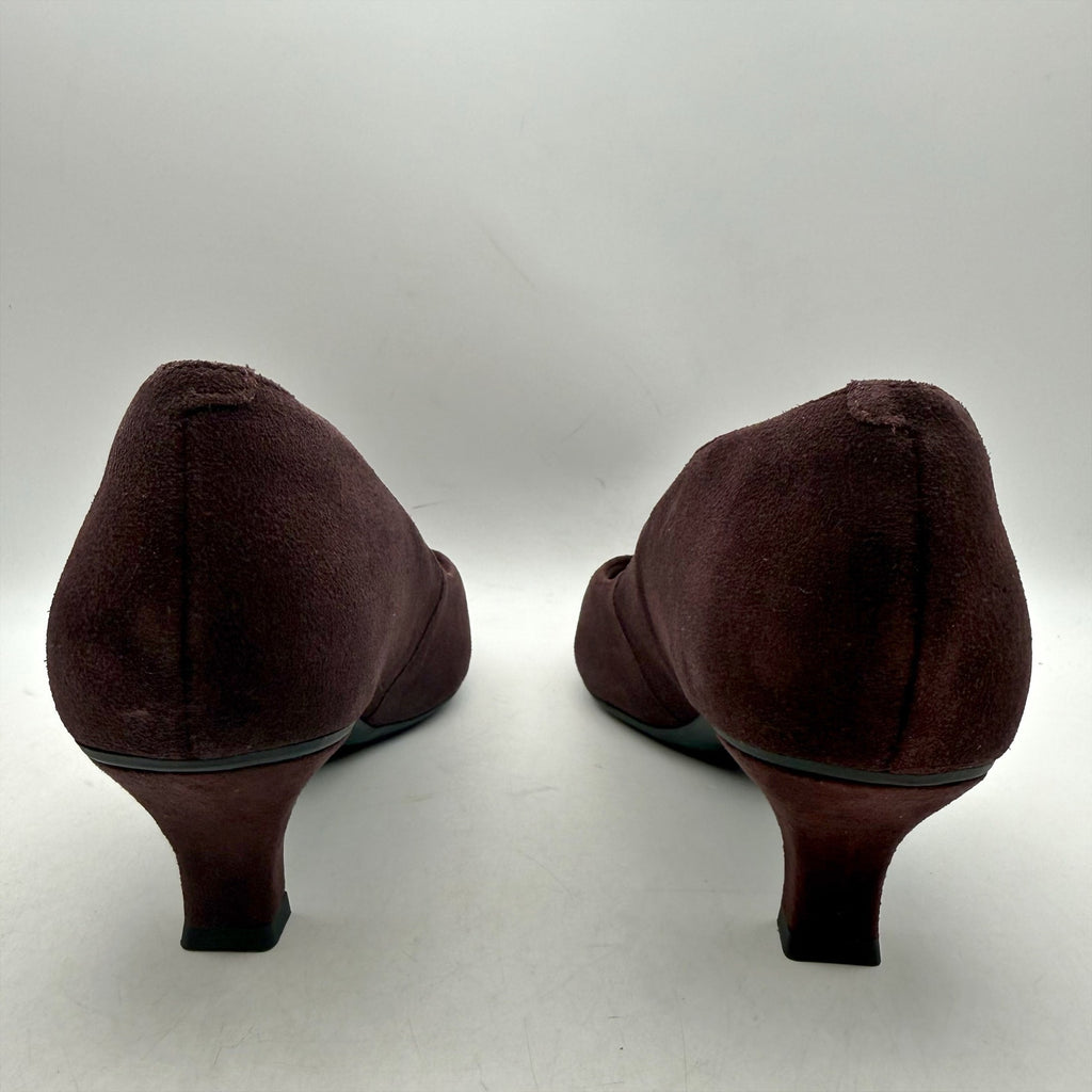 Clarks Womens Kepley Vine Pumps US 11 M Burgundy Purple Heels Suede NWOB