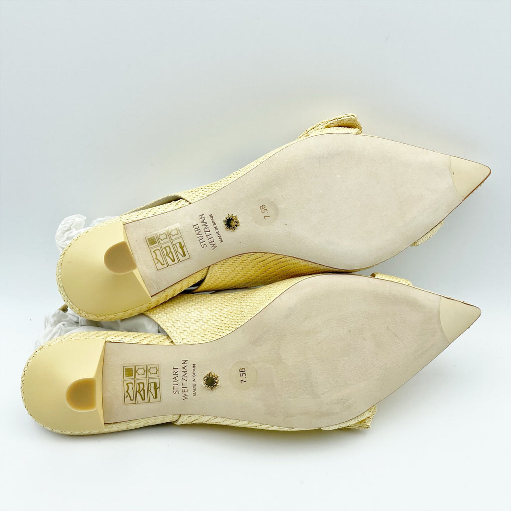 Stuart Weitzman Womens Sofia 50 Slingback Heels US 7.5 B EU 38 Beige NIB