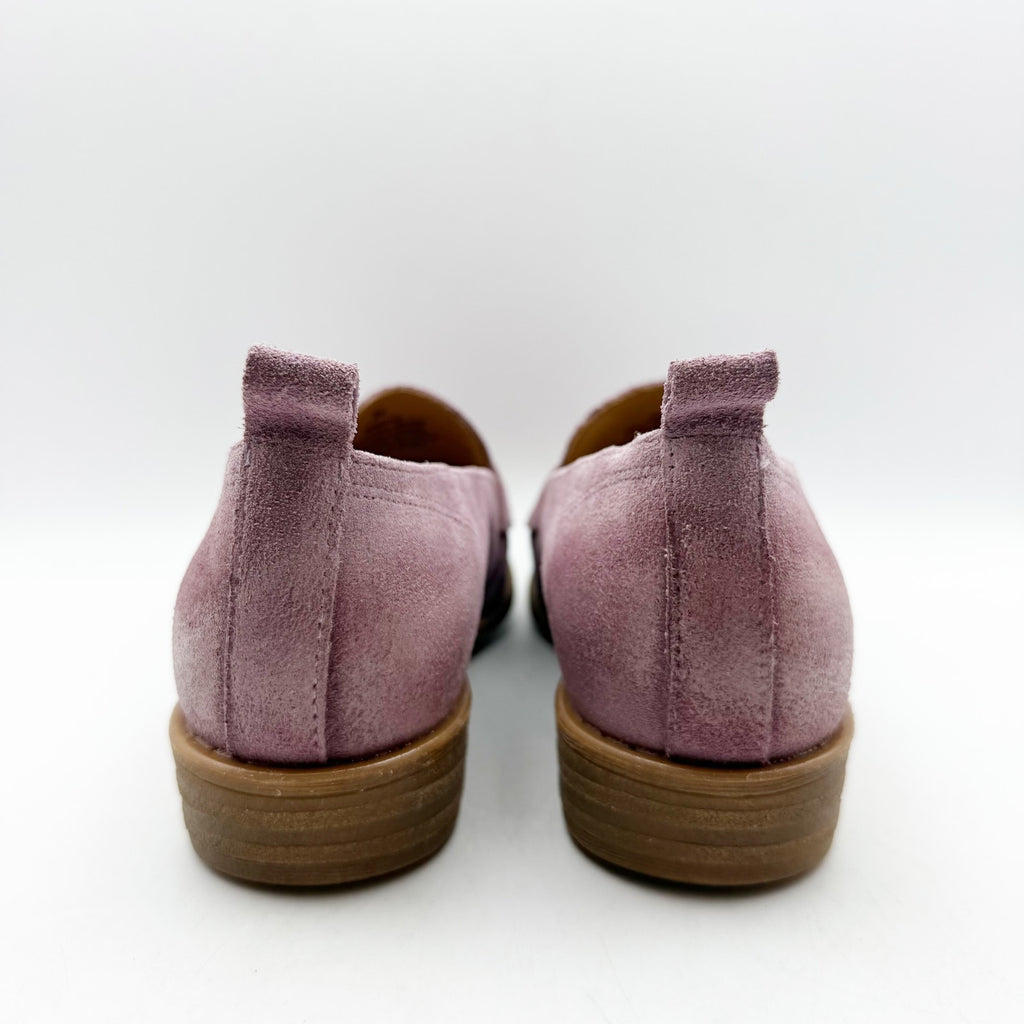 Miz Mooz Womens Gracie Loafer Size EU 39 US 8.5 Purple Suede Pump Heeled NIB