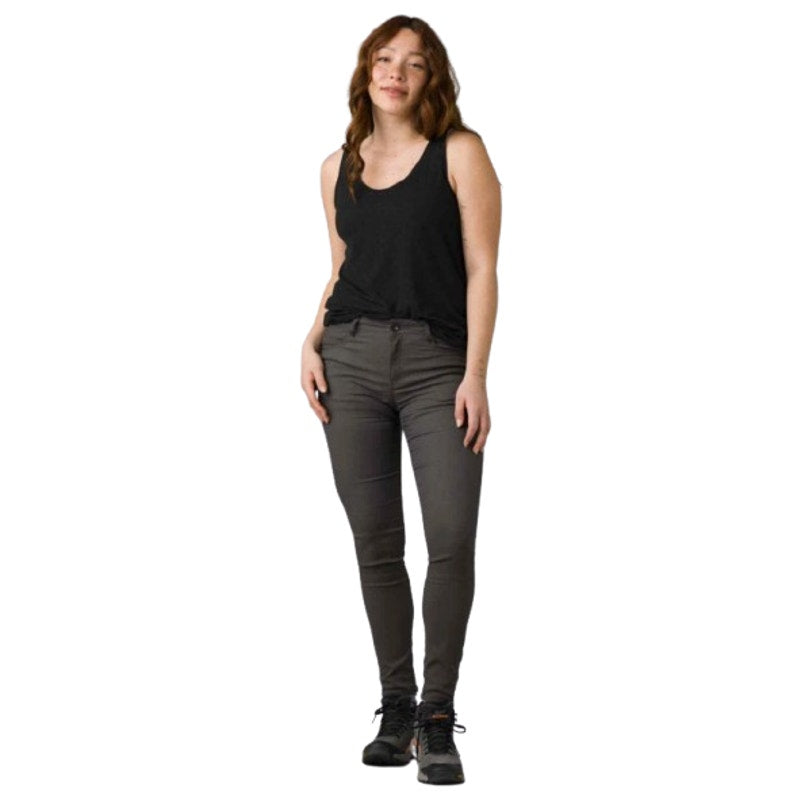 PRANA Women's Southport Skinny Stretch Pants Size 2 Gray Dark Iron Mid Rise NWOT