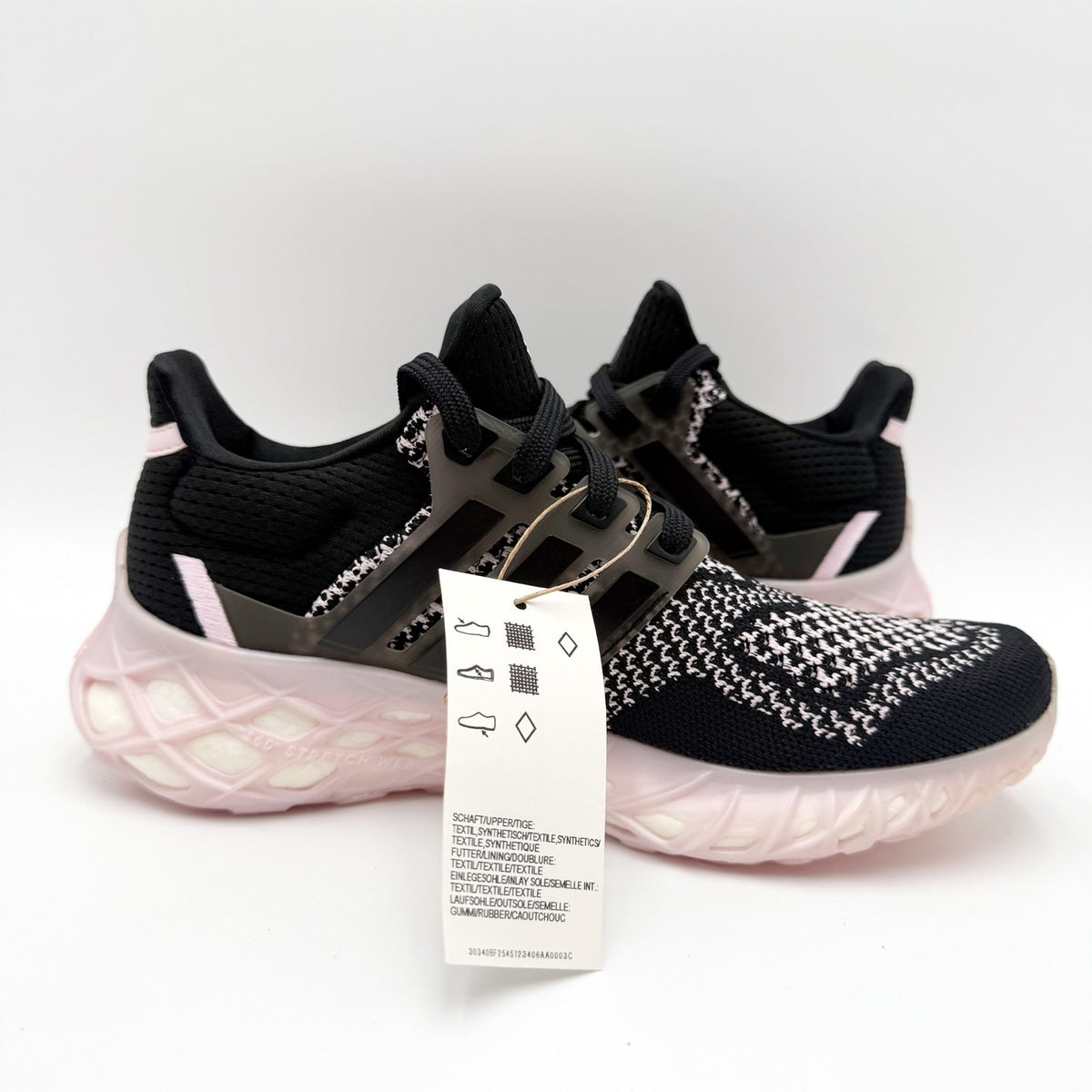 Adidas Kids Ultraboost DNA Web Athletic Shoes Size 5 Black Pink NWT