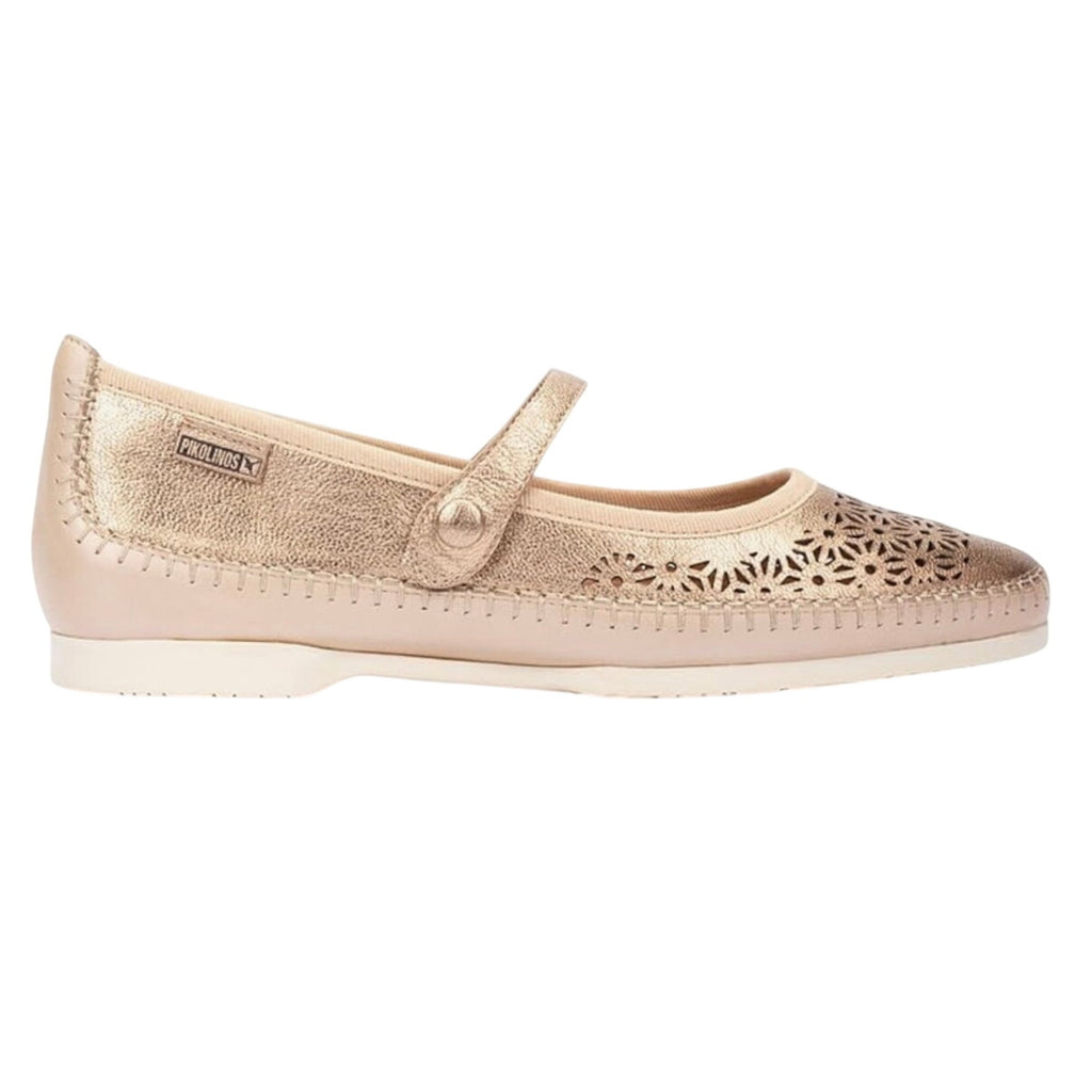 Pikolinos Womens Aguilas Ballet Flats EU 40 US 10 Champagne Gold Leather NWOB