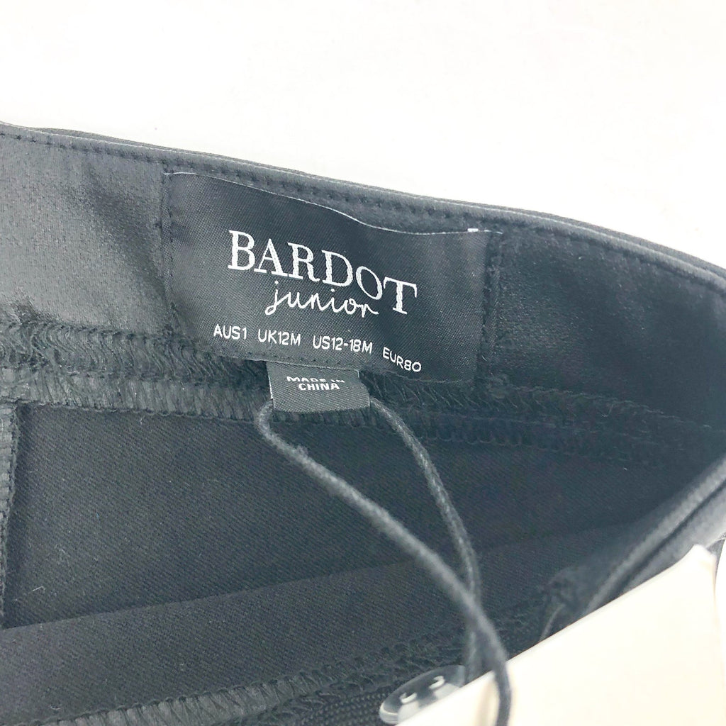 BARDOT JUNIOR Baby Raven Leggings 12-18 Months Black Zipper Back NWT