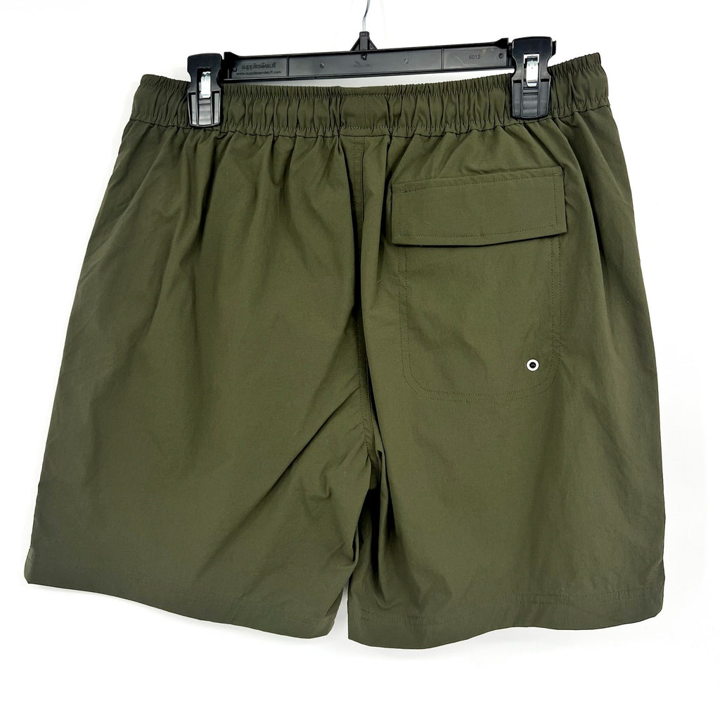 EVERLANE Men's The ReNew Swim Short Medium Dark Forest Drawstring NWOT