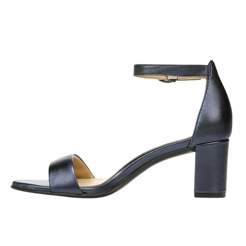 Naturalizer Womens Vera Sandals US 9 M Navy Blue Block Heel Ankle Strap NWOB