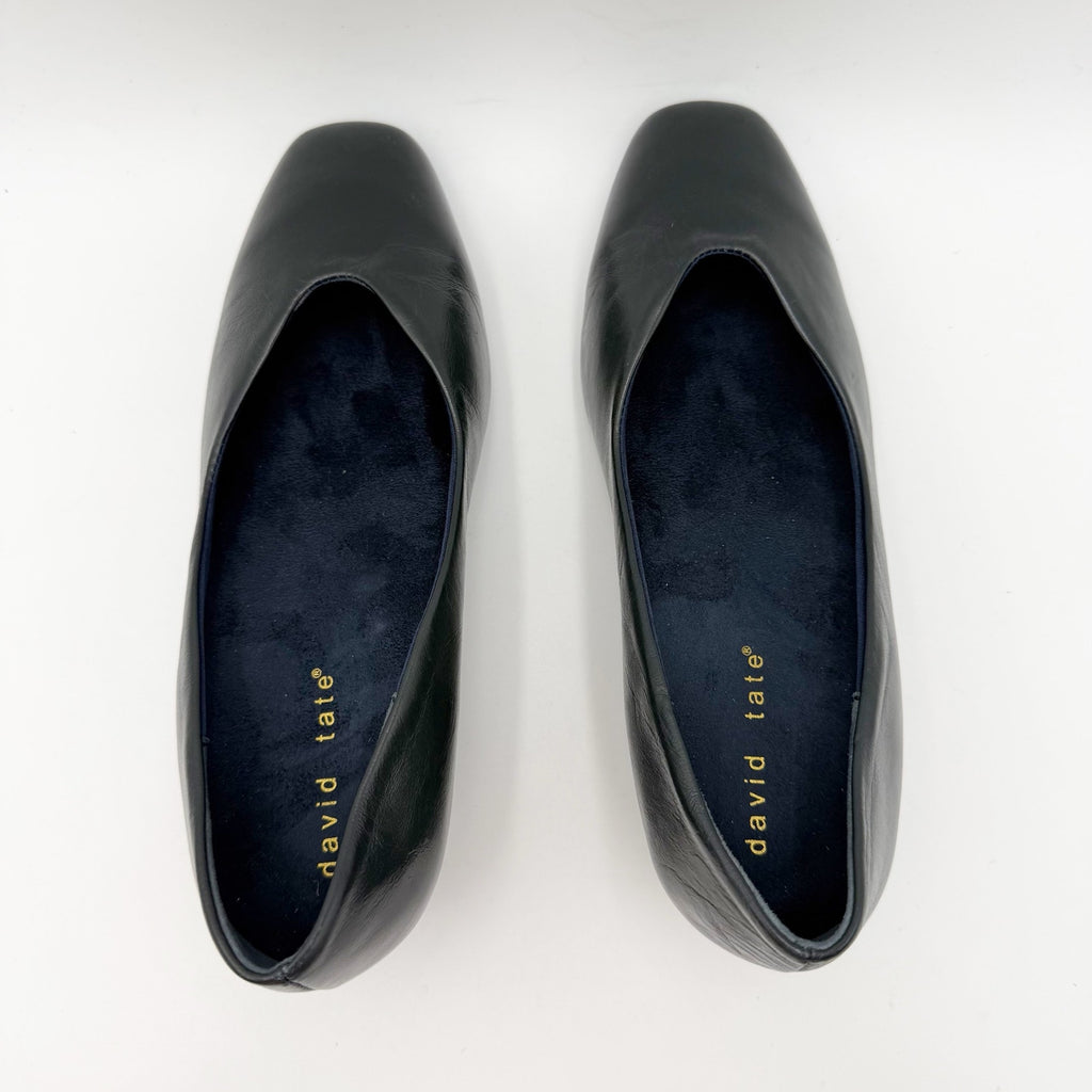 David Tate Womens Freedom Pumps Size 6.5 Wide Navy Blue Leather Heels NWOB