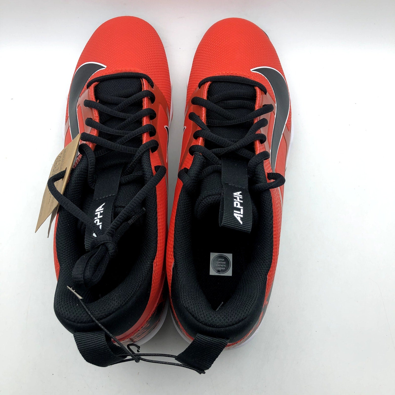 Nike Men's Alpha Menace 4 Shark SE Football Cleats Size 12 Red Black NWOB