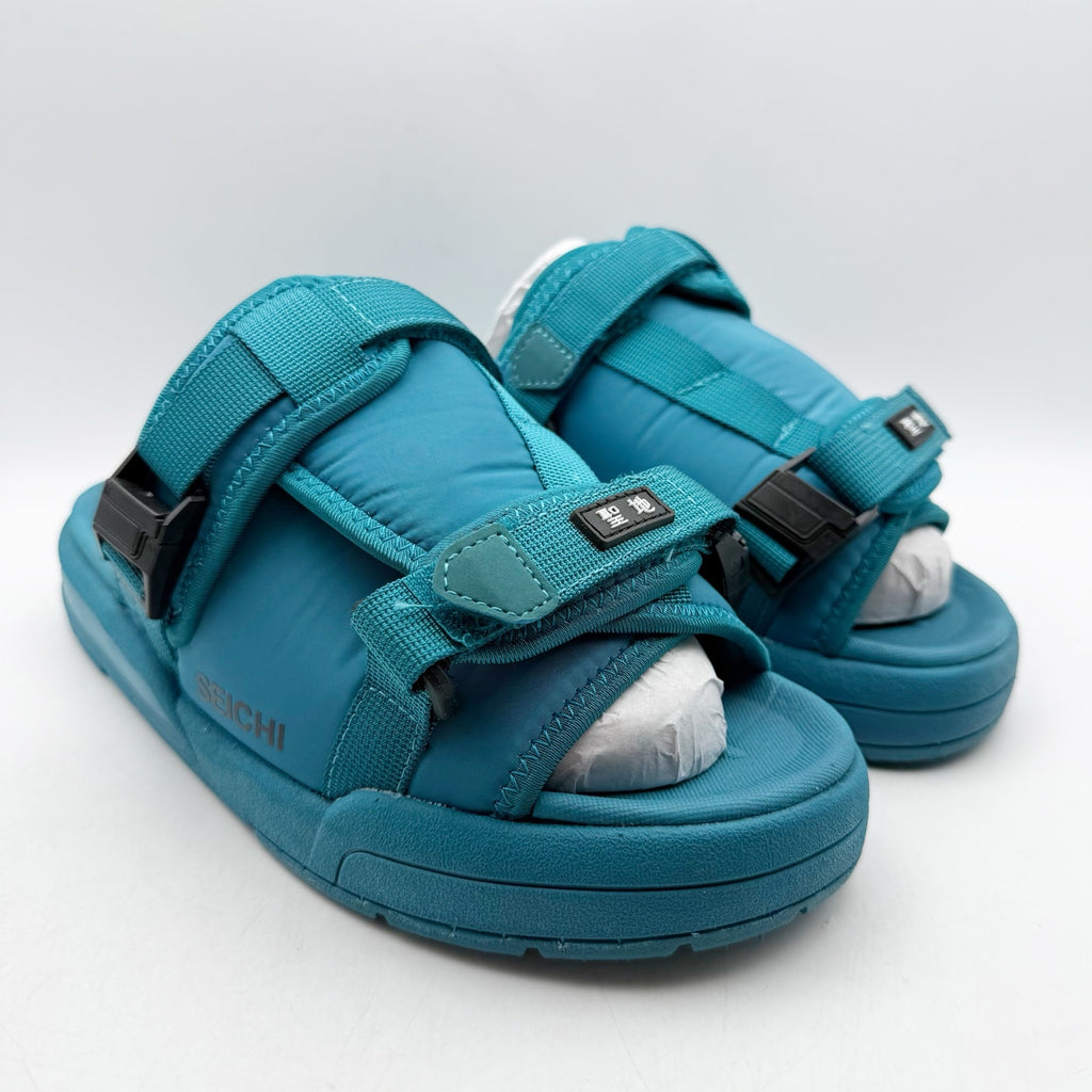 Seichi Mens Yoroi V2 Slide Sandals Size 8 EU 41 Forest Green Blue NIB