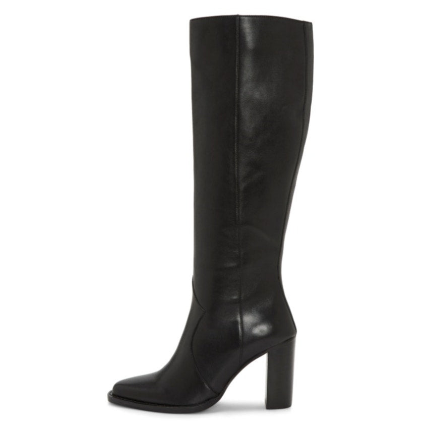 Vince Camuto Womens Lecheya Knee High Boot US 11 M Wide Calf Black Leather NWOB
