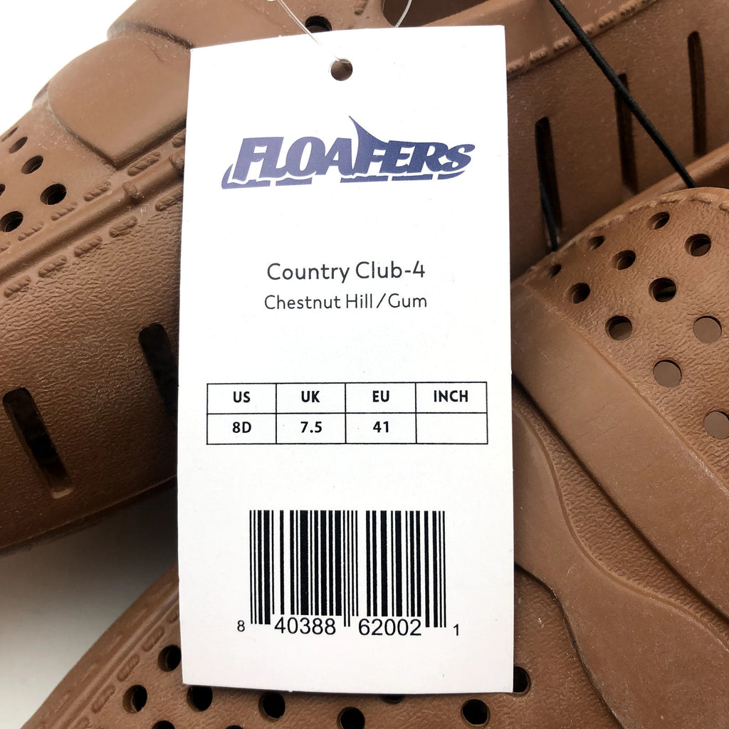 Floafers Mens Country Club Driver 2.0 Loafer Size 8 Tan Chestnut Hill Gum NWT
