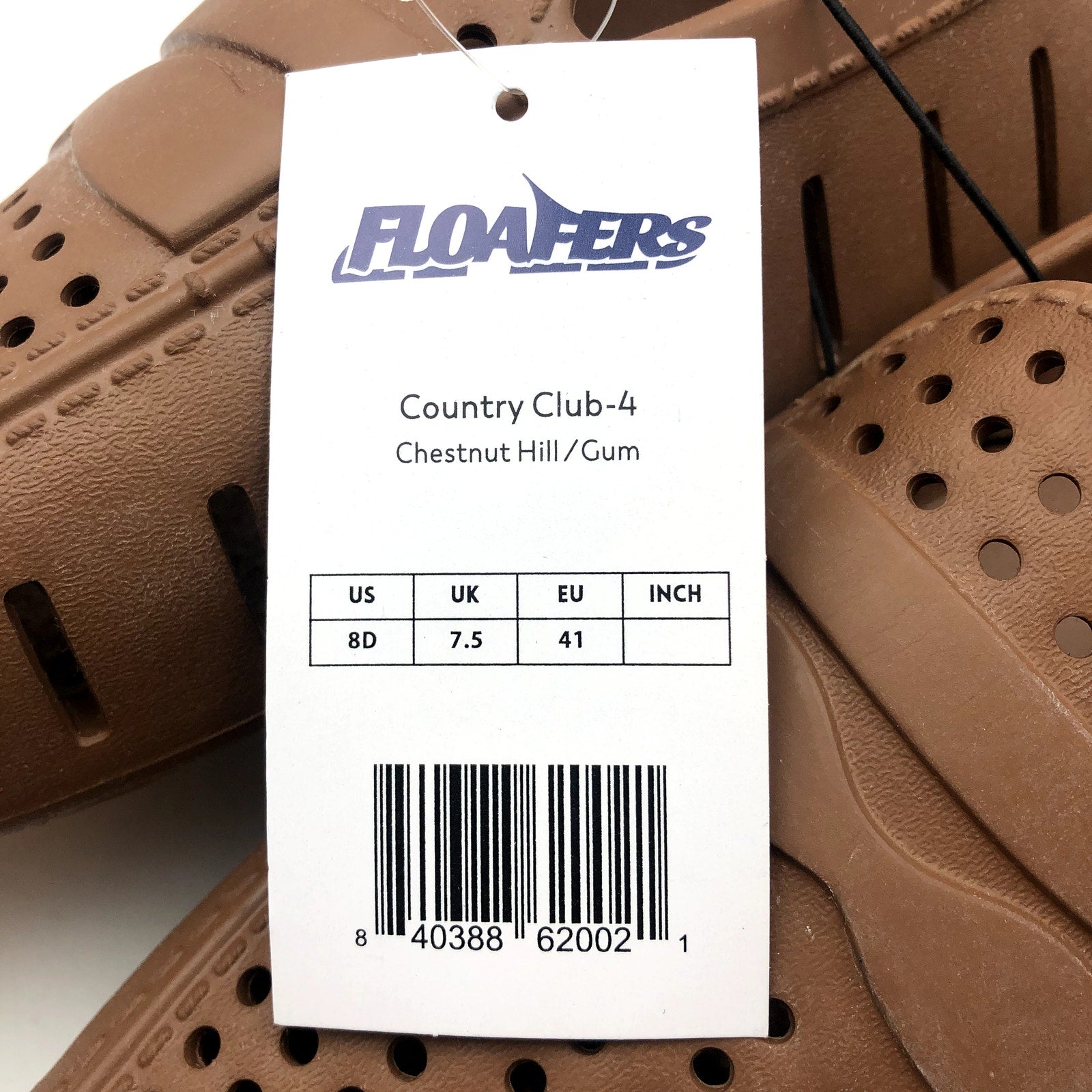 Floafers Mens Country Club Driver 2.0 Loafer Size 8 Tan Chestnut Hill Gum NWT