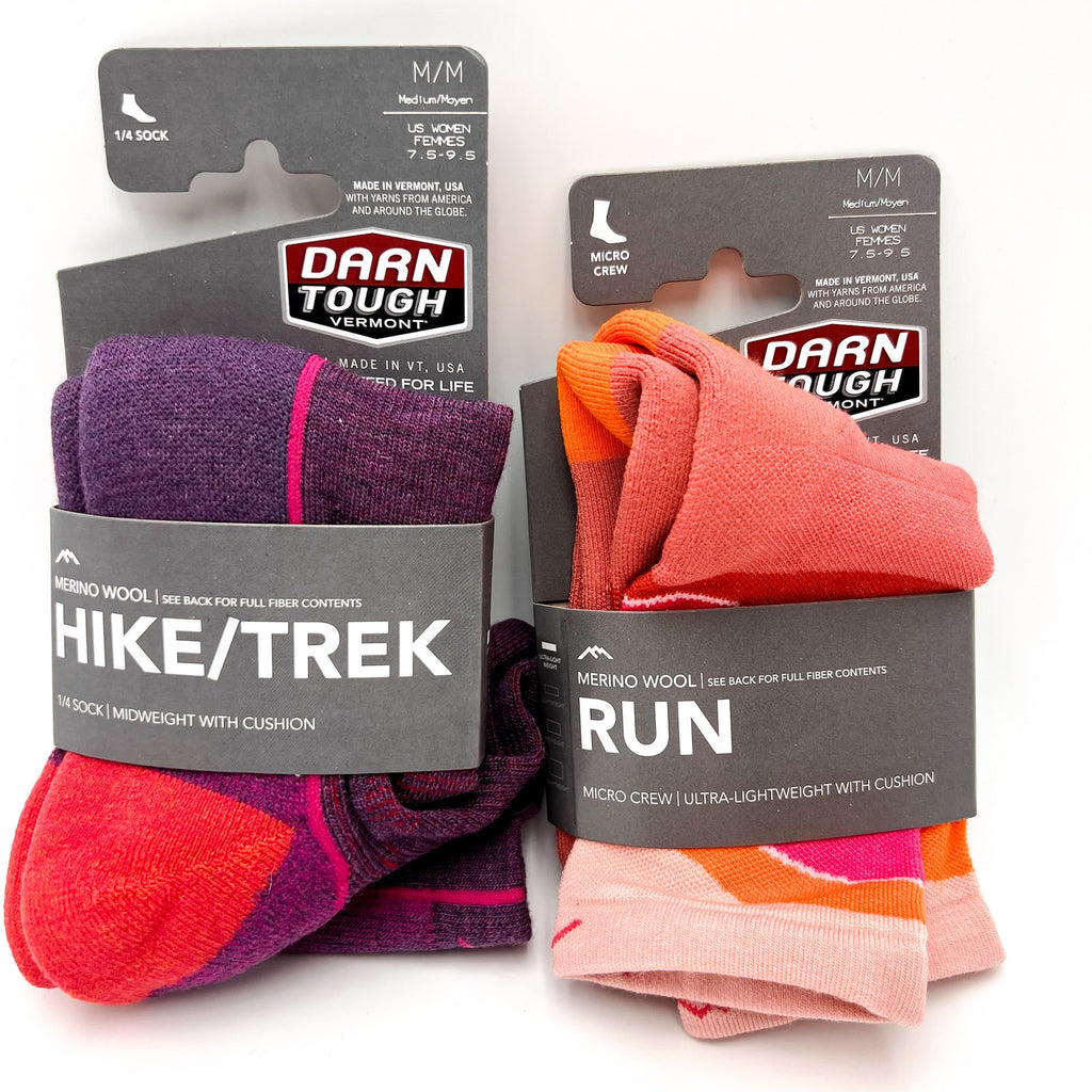 DARN TOUGH Women's Hiking Socks Bundle Medium Micro Crew & 1/4 NWT