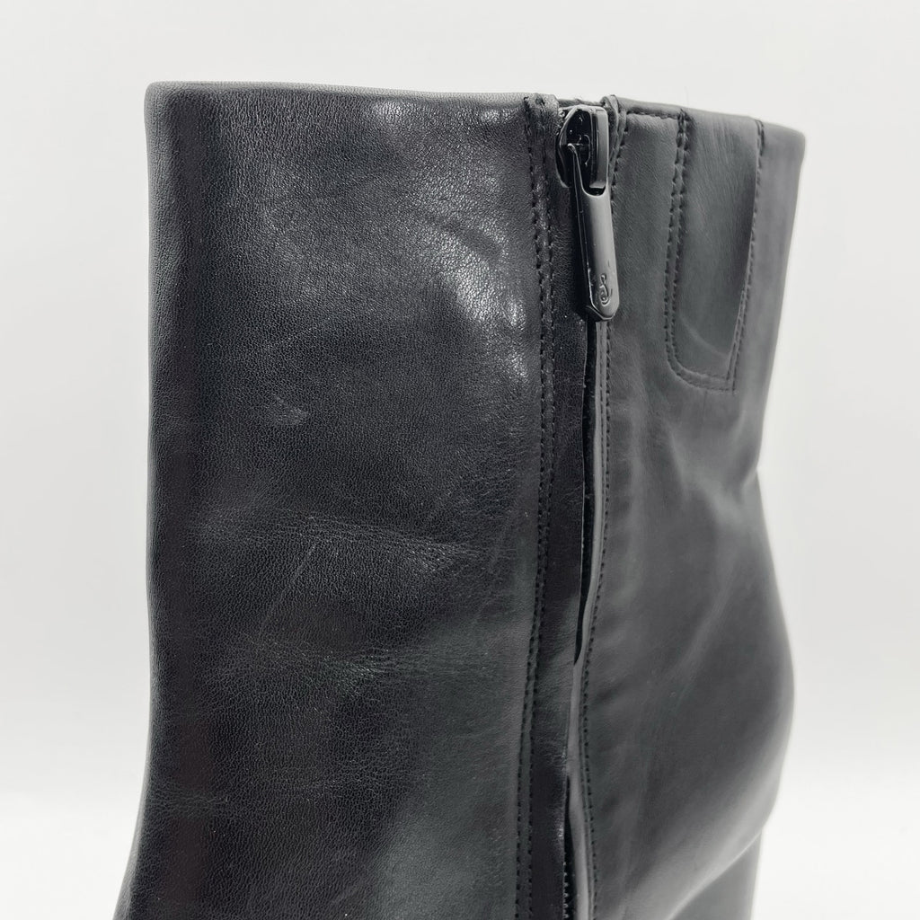 Sam Edelman Womens Fawn Heel Boot US 9.5 M Black Leather NWOB