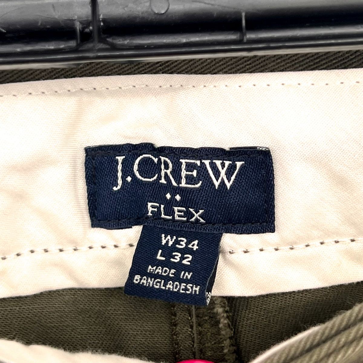 J.CREW Men's Slim-fit Flex Chino Pants 34x32 Catskill Green Flat Front H3167 NWT
