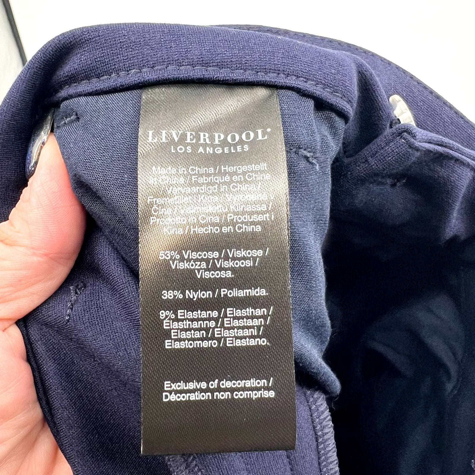 LIVERPOOL Womens Kelsey Knit Trousers Size 27 4 Petite Cadet Blue Ankle NWT