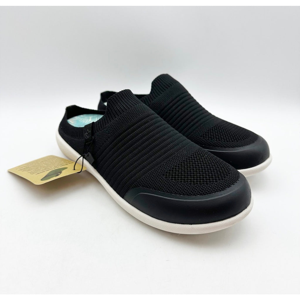 Spenco Womens Blissful Casual Slip On Shoes Size 6.5 WIDE Black Mules NIB