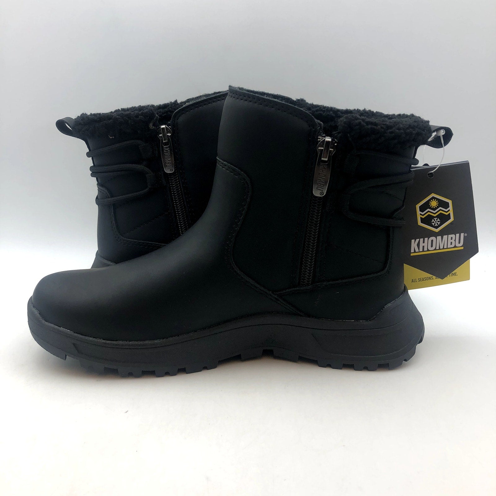 Khombu Womens Sarah Snow Boots Size 7 Black Water Repellant Insulated NIB