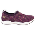Kuru Womens Stride Casual Sneakers Size 7.5 Plum Purple Knit Slip On NWOB