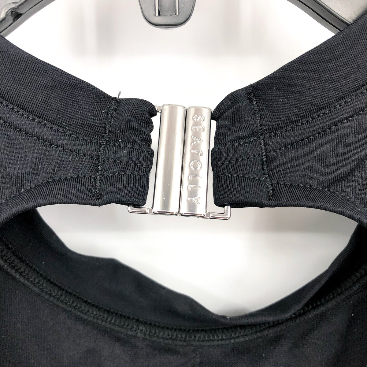 SEAFOLLY COLLECTIVE Women's One Piece Swimsuit US 14 Black Cap Sleeve NWT