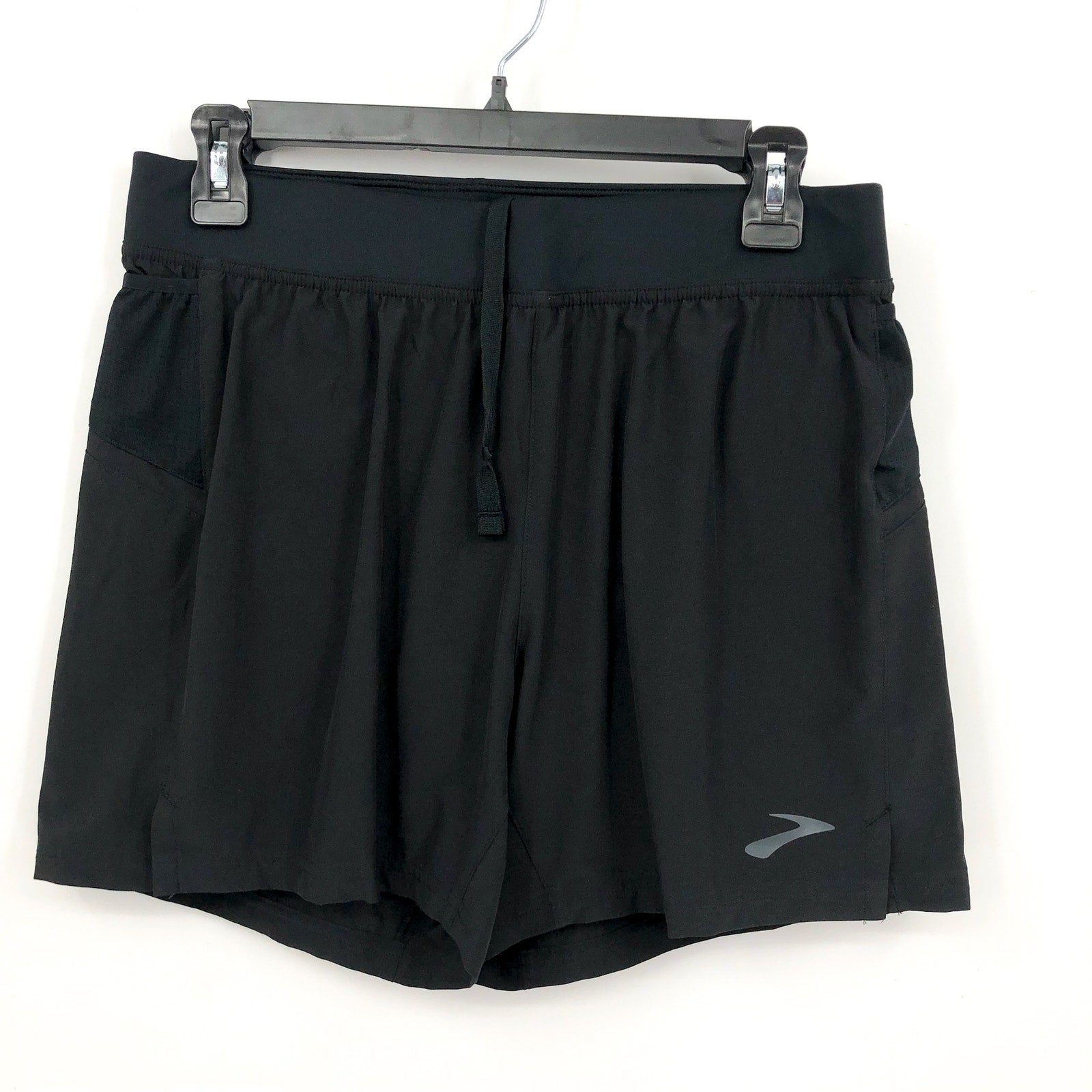 BROOKS Men's Sherpa 5" Running Shorts Small Black Athletic Stretch NWT