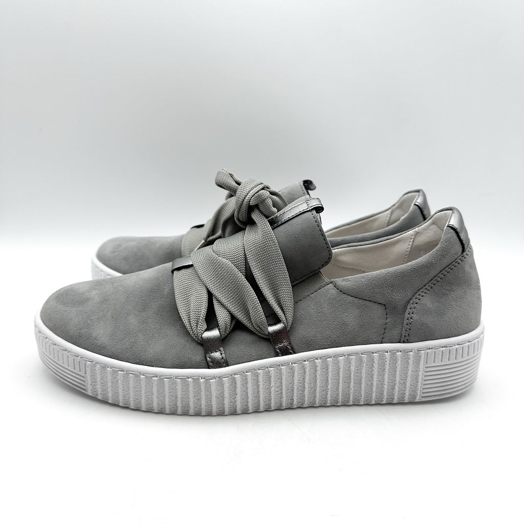 Gabor Womens 73.333.10 Casual Sneakers UK 5.5 US 8 Grey Stone Suede NWOB