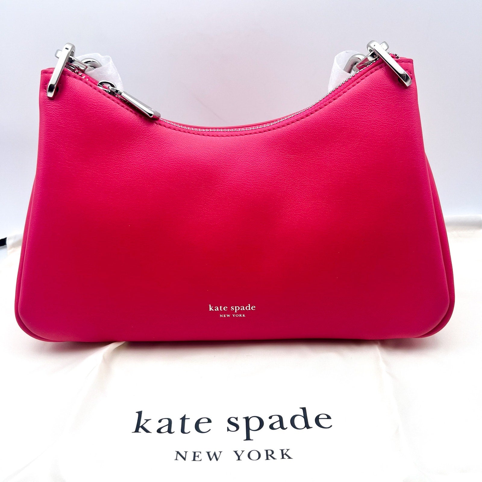KATE SPADE Grace Chain Shoulder Bag Pink Rosehip Fine Grain Leather NWT