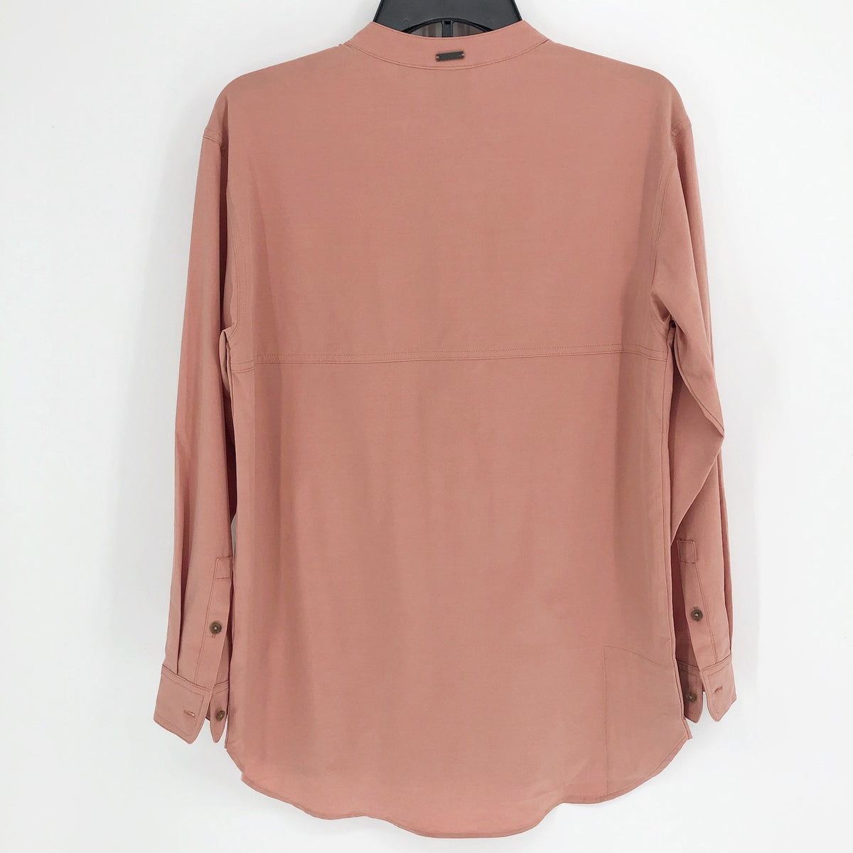 PRANA Women's Railay Tunic Shirt Large Pink Cloud Blush Button Down UPF 50+ NWT