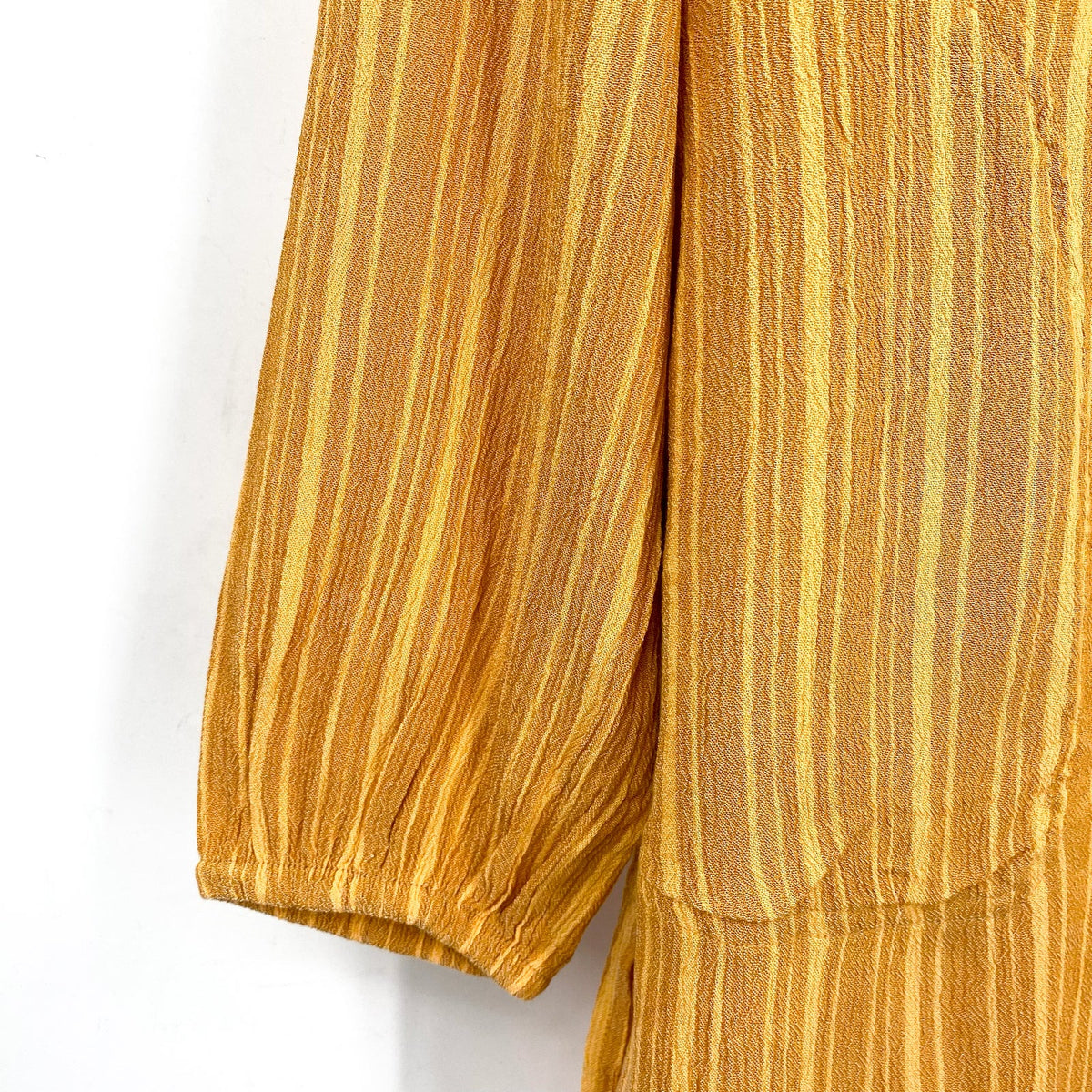 PRANA Women's Fernie Swim Cover Up Shirt Small Gold Deep Solstice Stripe NWT
