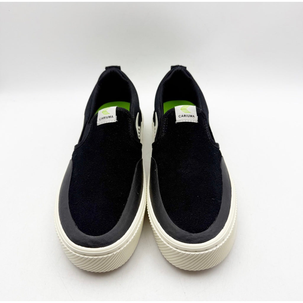 Cariuma Womens Skate Pro Slip On Casual Sneakers Size 6.5 Black Suede NIB