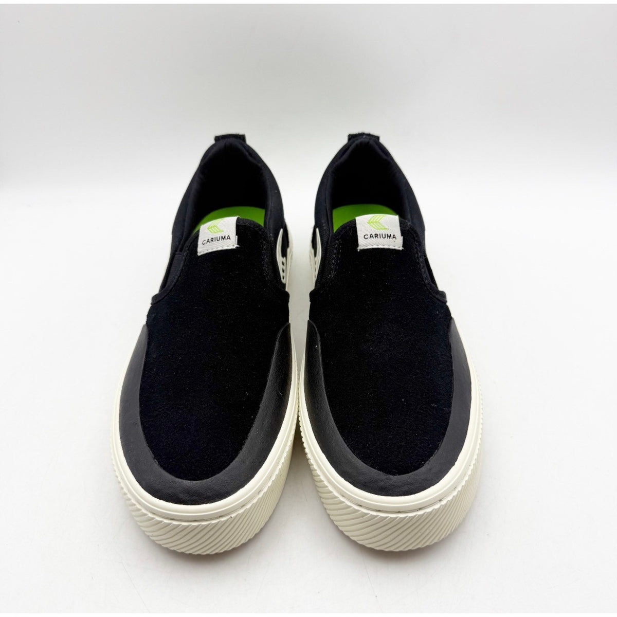 Cariuma Womens Skate Pro Slip On Casual Sneakers Size 6.5 Black Suede NIB