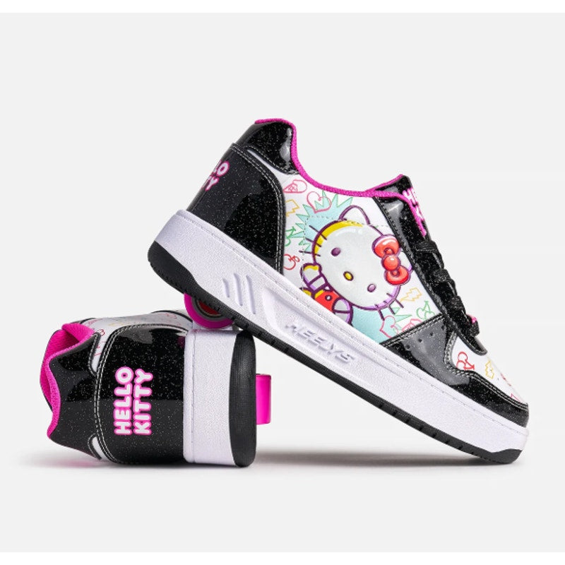 Heelys Girls Hello Kitty Kama Sneakers US 7 EU 39 Black White Multi NIB