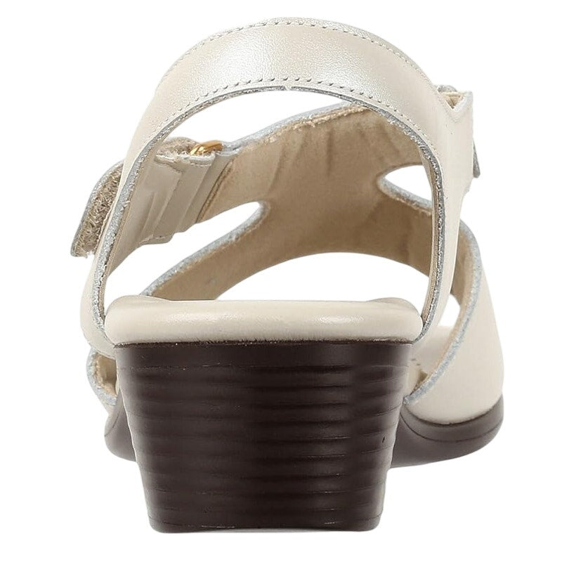 SAS Womens Suntimer Heeled Sandal US 11 Narrow Cream Leather NIB