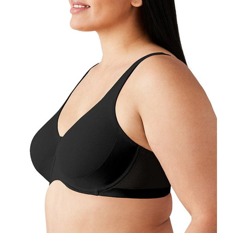 WACOAL Shape Revelation Pendulous Underwire Bra 36DD Black Full 855387 NWT
