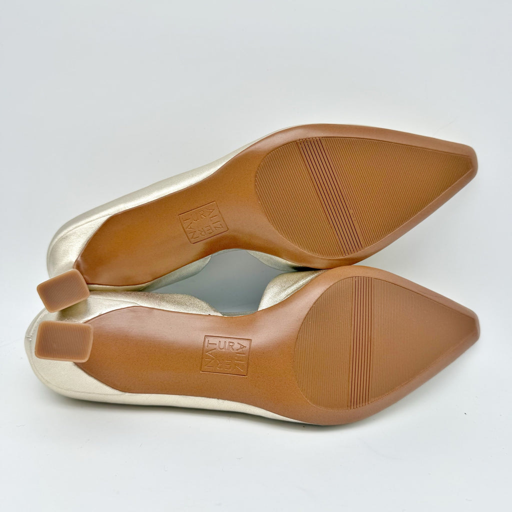 Naturalizer Womens Dalary Pumps Size 12 M EU 43 Champagne Gold Leather NIB