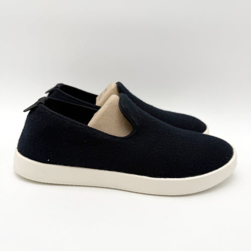 AllBirds Womens Lounger Loafers US 5 EU 35 Black White Wool Slip On NIB