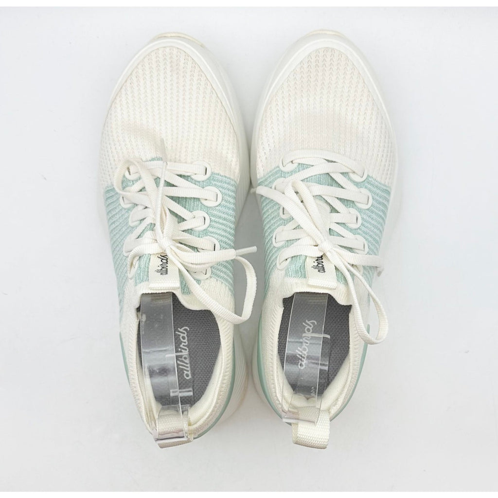 ALLBIRDS Womens Tree Glider Athletic Shoes Size 8 EU 38 White Green NIB