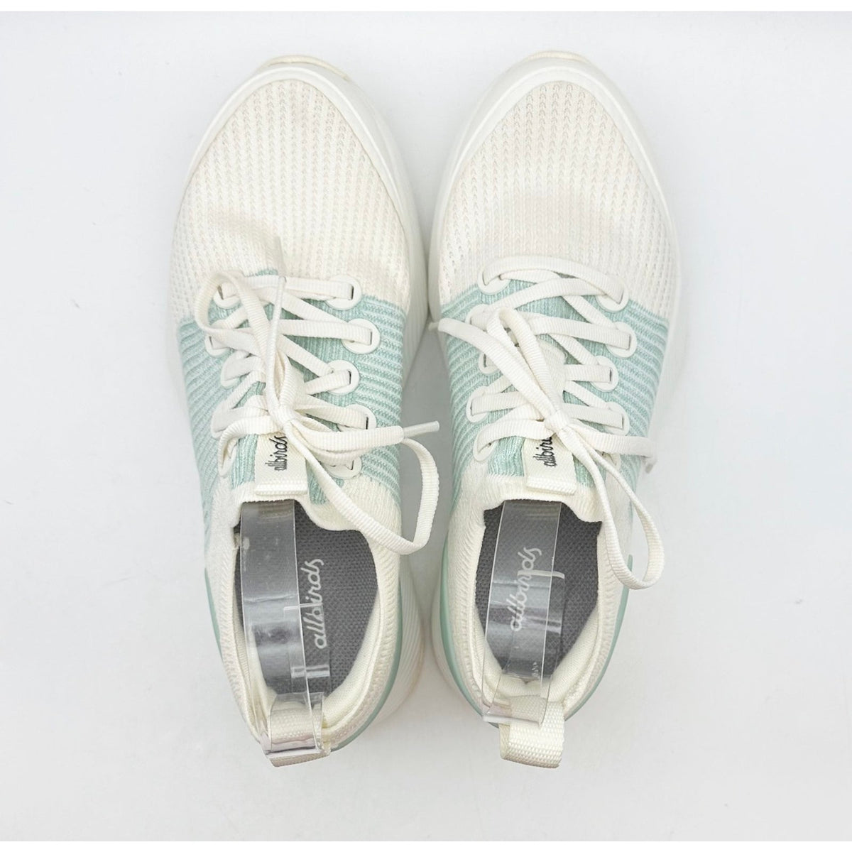 ALLBIRDS Womens Tree Glider Athletic Shoes Size 8 EU 38 White Green NIB