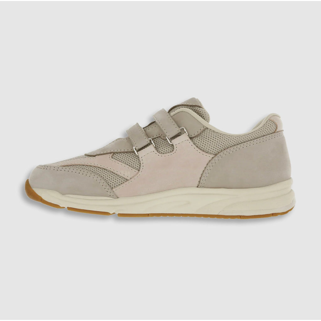 SAS Womens TMV - EZ Strap Sneakers Size 7.5 WW Taupe Pink Leather NIB