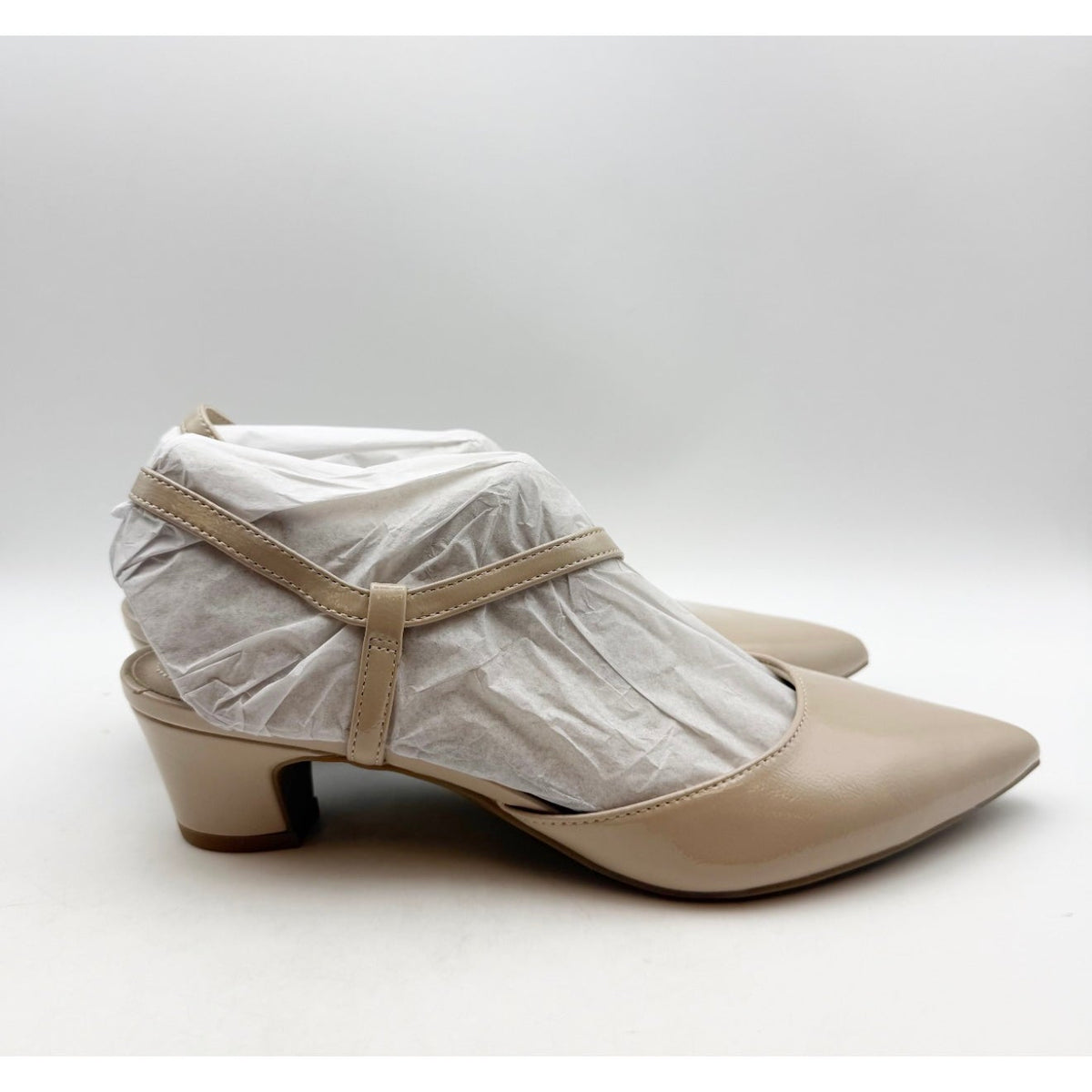 LifeStride Womens Minimalist Pumps Size 10 Wide Taupe Shimmer Patent NIB