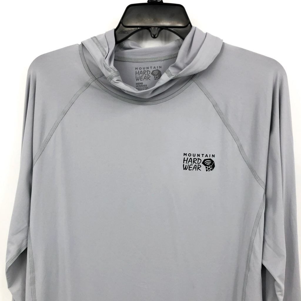 MOUNTAIN HARDWEAR Men's Crater Lake Hoody Medium Glacial Gray Long Sleeve UV NWT