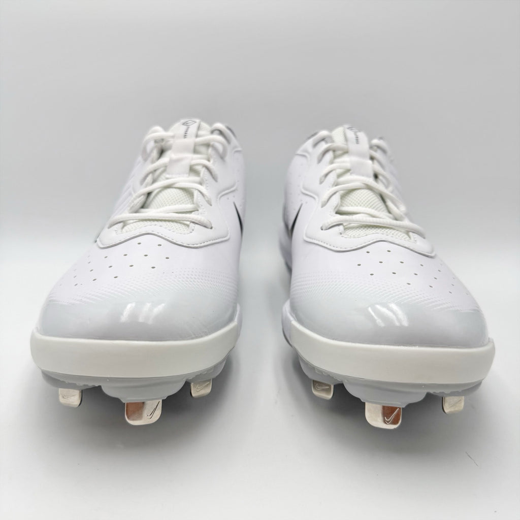 Nike Mens Alpha Huarache Varsity 4 Metal Baseball Cleats US 13 White Silver NWOB
