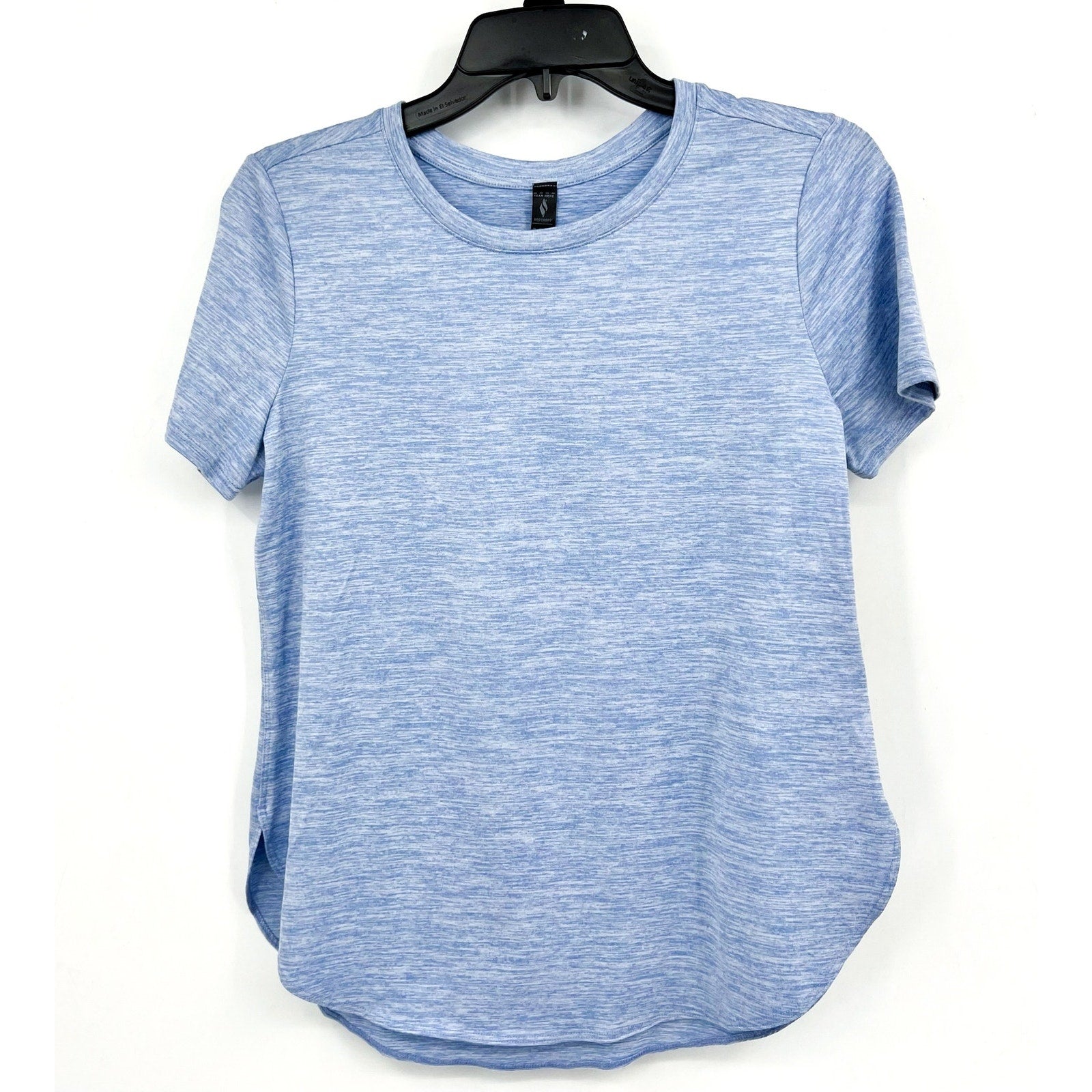 SKECHERS Women's GO DRI Swift Tunic Tee Small Light Blue Short Sleeve NWT