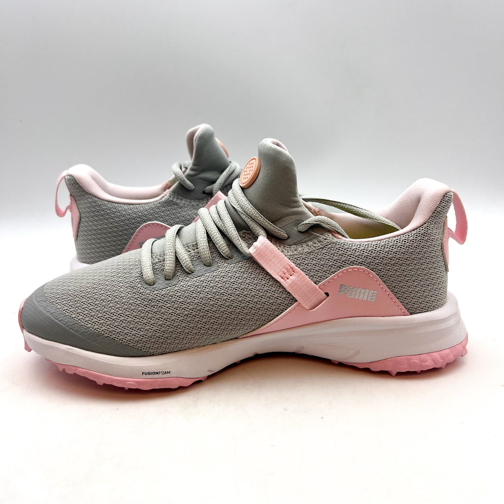 PUMA Big Girls' Fusion EVO Spikeless Golf Shoes Size 5 Grey Pink Athletic NWOB