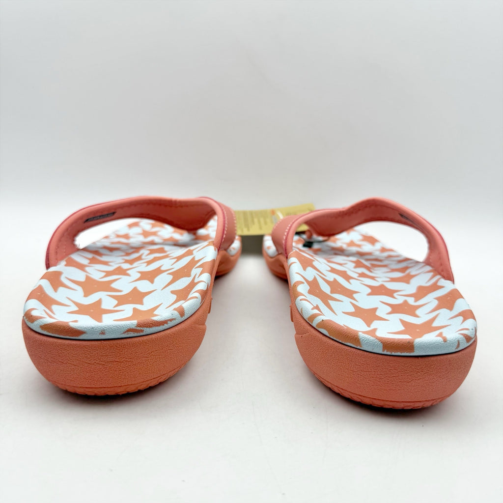 Spenco Womens Yumi Ocean Shell Thong Sandals US 12 Starfish Pink Flip Flops NWOB