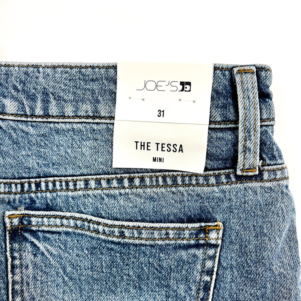 JOE'S JEAN Women's The Tessa Denim Mini Skirt Size 31 US 12 Blue Showdown NWT
