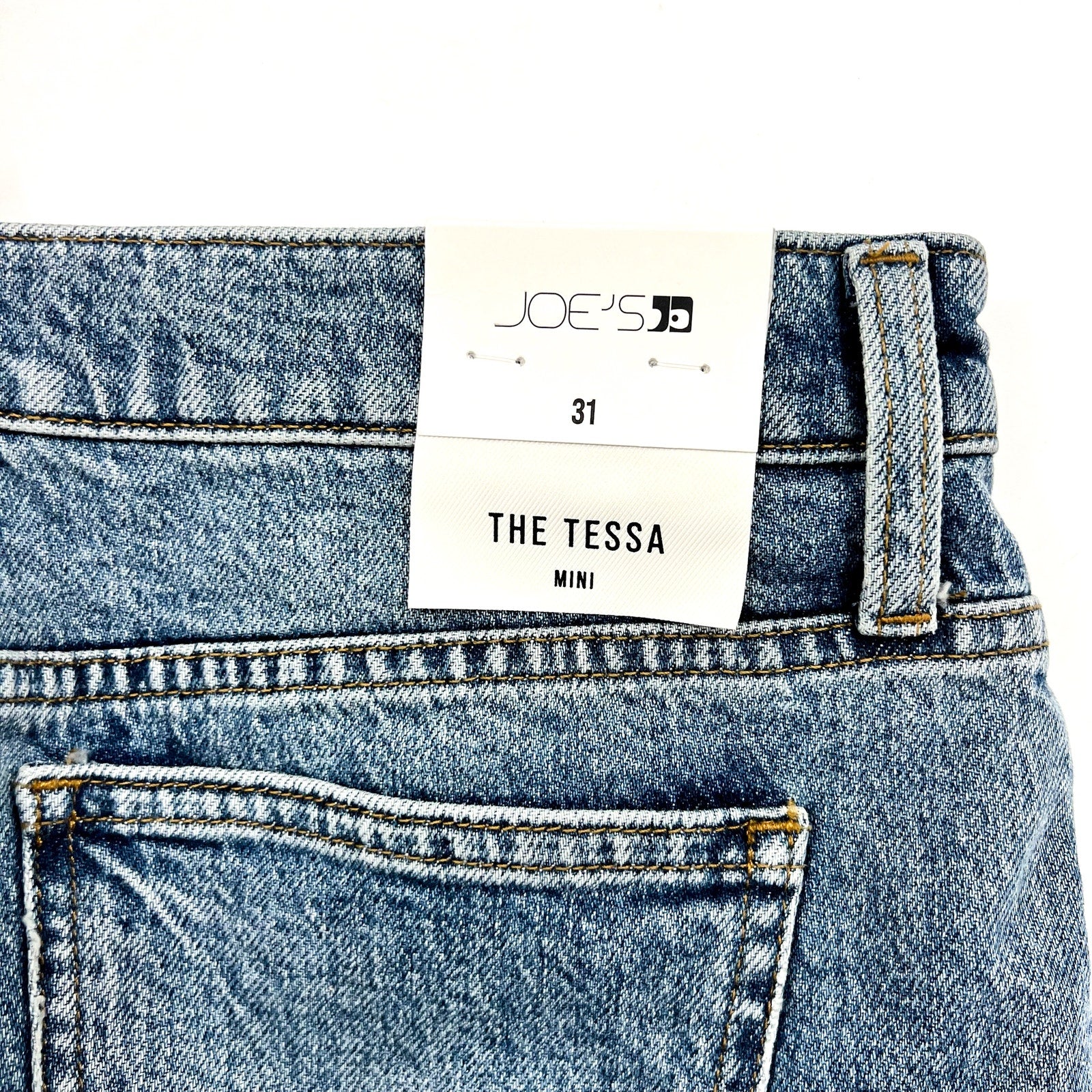 JOE'S JEAN Women's The Tessa Denim Mini Skirt Size 31 US 12 Blue Showdown NWT